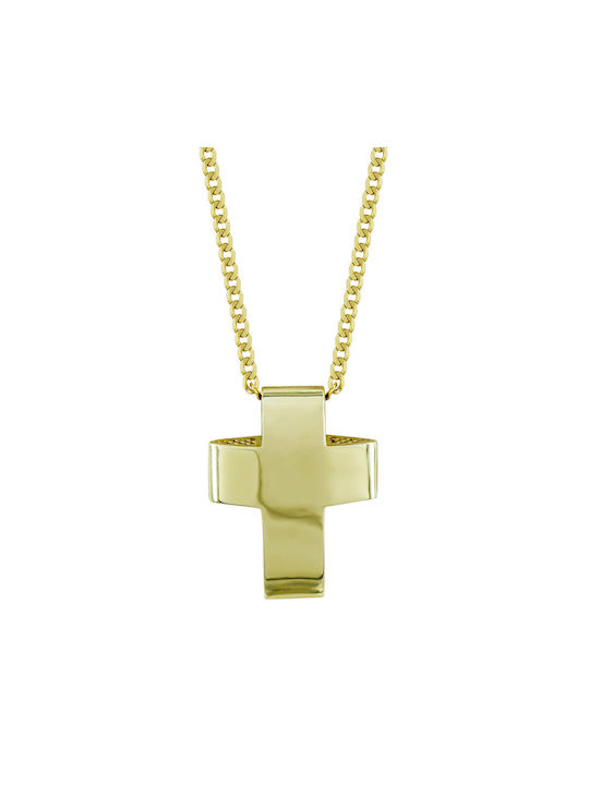 Kiriakos Gofas Men's Gold Cross 14K with Chain