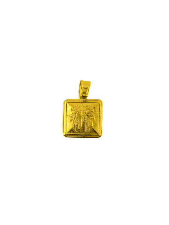 Anhänger Kinder Amulett Beidseitig aus Gold 14K FL242A-610