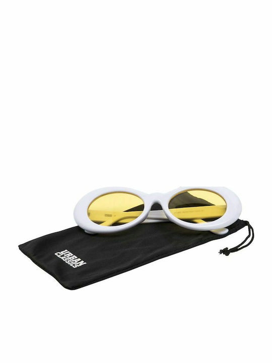 Urban Classics Women's Sunglasses with White Horn-Rimmed Frame and Yellow Lens TB2250-00882