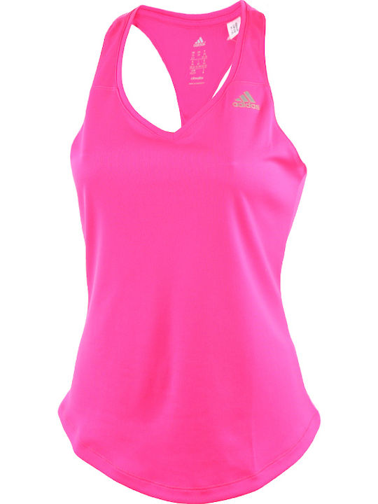 Adidas Climalite Αμάνικη Γυναικεία Αθλητική Μπλούζα σε Ροζ χρώμα