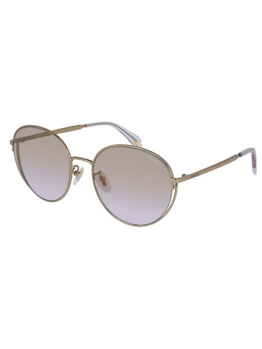 Police Women's Sunglasses with Gold Metal Frame SPL834 8FFX