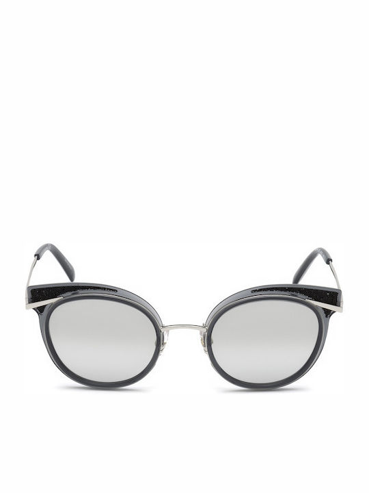 Swarovski Sunglasses Μαύρα with Metal Frame & Black Lens Swarovski Sunglasses Μαύρα with Metal Frame & Black Lens