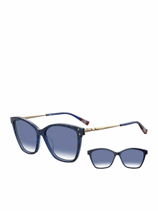Missoni Women's Sunglasses with Blue Frame and Blue Gradient Lens MIS 0003/S S6F/08