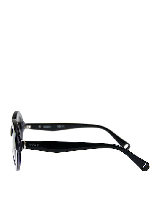 Max & Co Women's Sunglasses with Grey Horn-Rimmed Frame and Grey Lenses 330/S 08A/K2