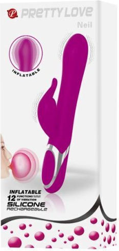 Pretty Love Neil Vibrator Kaninchen 23.7cm Purple