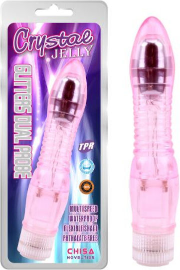 Chisa Novelties Glitters Dual Probe Vibrator Clasic Vibrator 23cm Roz