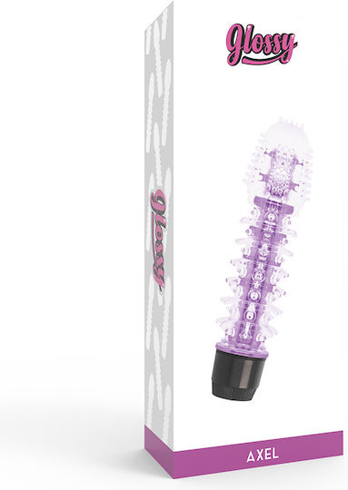 Glossy Axel Vibrator Κλασικός Δονητής 14cm Purple
