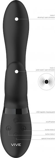 Vive Kyra Vibrator Rabbit Black