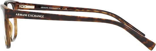 Armani Exchange 3037 8037 Дамски Ацетат Рамки За Очилa Кафяв Костенурков AX3037 8037