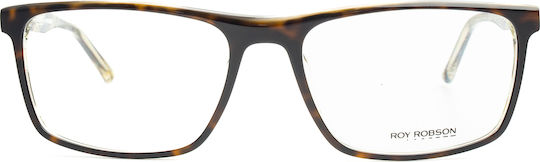 Roy Robson Herren Acetat Brillengestell Braun 60087/1
