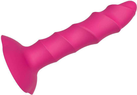 Dream Toys Twisted Plug with Suction Cup Anal Plug Fuchsia 14cm