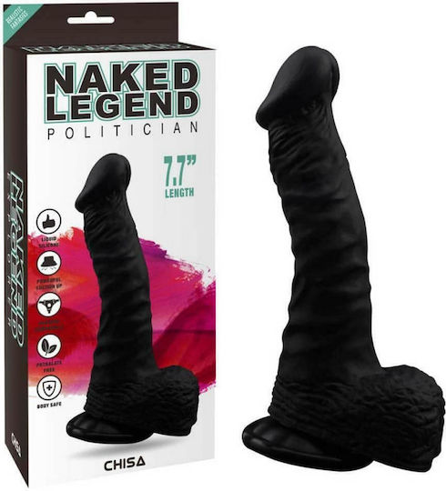 Chisa Novelties Naked Legend Politician Реалистично дилдо с Топки и Вендуза Черен