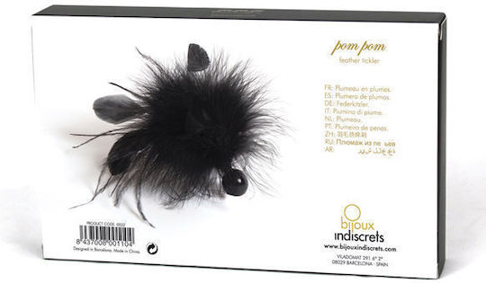 Bijoux Indiscrets Pom Pom Kitzelfeder in Schwarz Farbe