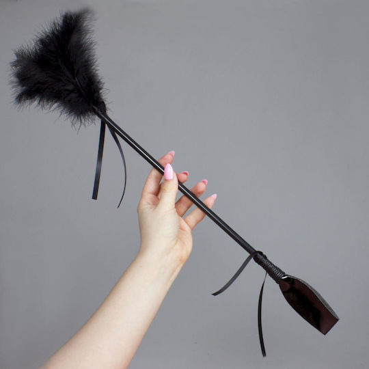 Secretplay Duster & Riding Crop Paddle in Schwarz Farbe