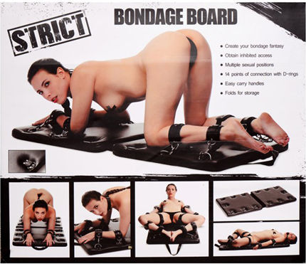 XR Strict Leather Bondage Board Σεντόνι Λάτεξ σε Μαύρο Χρώμα