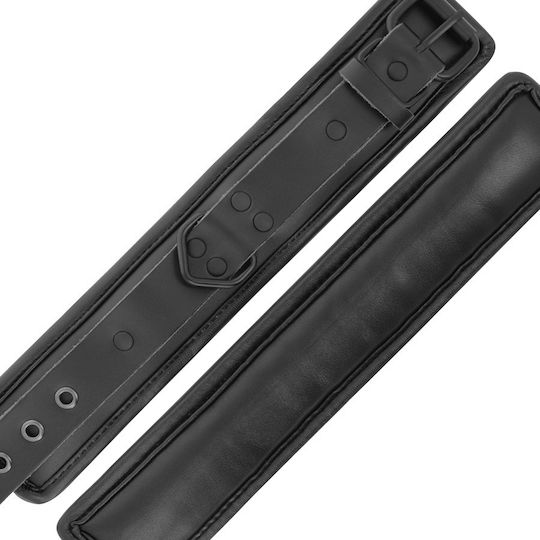 Darkness Leather Wrist Ankle Restraints Χειροπέδες σε Μαύρο Χρώμα