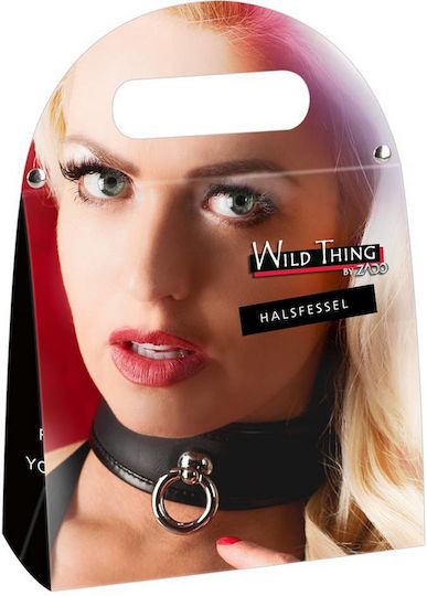 Zado Leather Neckcuff Κολάρο σε Μαύρο Χρώμα