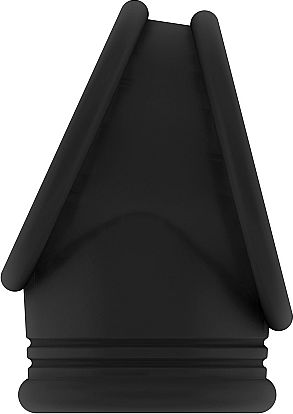 Shots Sono No.48 Cockring with Ball Strap Пръстен Петел и тестиси Силикон Черен SON048BLK