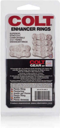 Calexotics Colt Enhancer Rings Clear Σετ Δαχτυλίδια Πέους Σιλικόνης Διάφανα