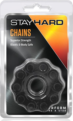 Blush Stay Hard Chains Δαχτυλίδι Πέους Μαύρο
