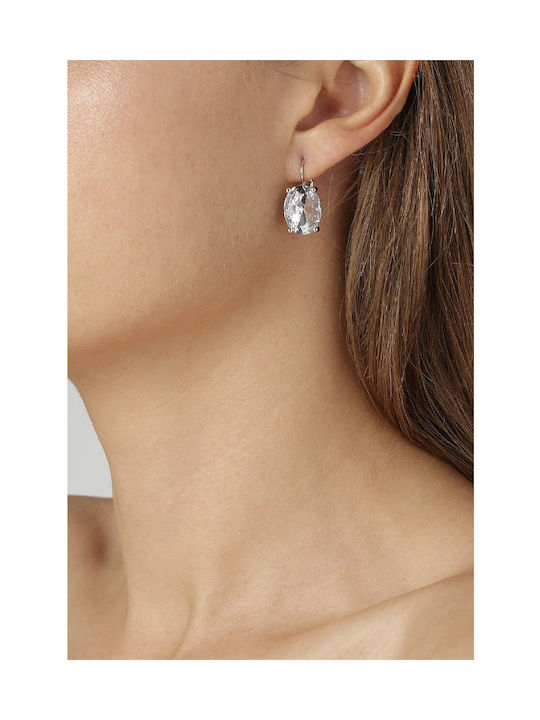 Dyrberg/Kern Steel Earrings Set for Ears Ss Crystal Earring with Diamond