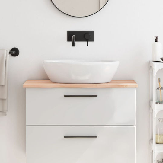 vidaXL Countertop without Sink L80xW30xH2cm Brown