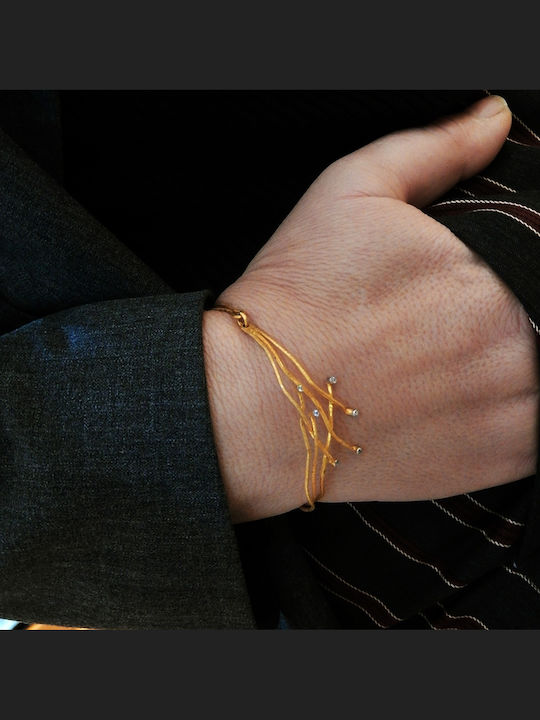 Polytimo Damen Armband aus Gold 14K mit Zirkon