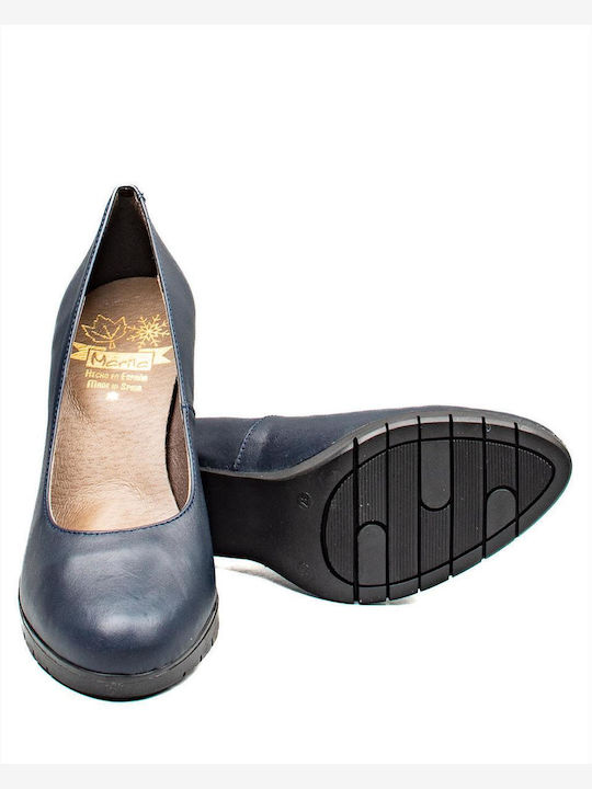 Marila Footwear Leather Blue Heels