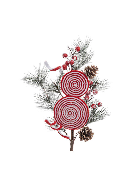 Atmosphera Christmas Decorative Plastic Branch Length 75cm As Red Spiral Red