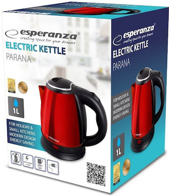 Esperanza Kettle 1lt 1350W Black