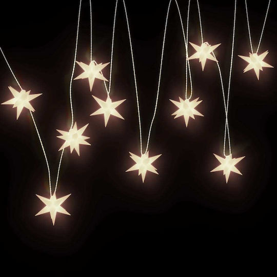 vidaXL Plastic Christmas Decorative Pendant Star 7.5x10cm White