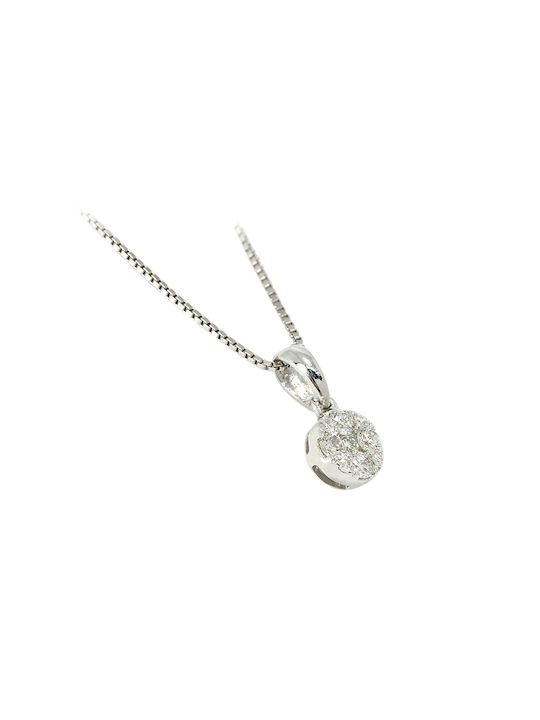 Art d or Necklace from White Gold 18k with Diamond