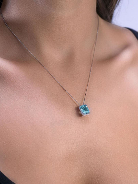 Kiriakos Gofas Kette aus Weißgold 18K Blau