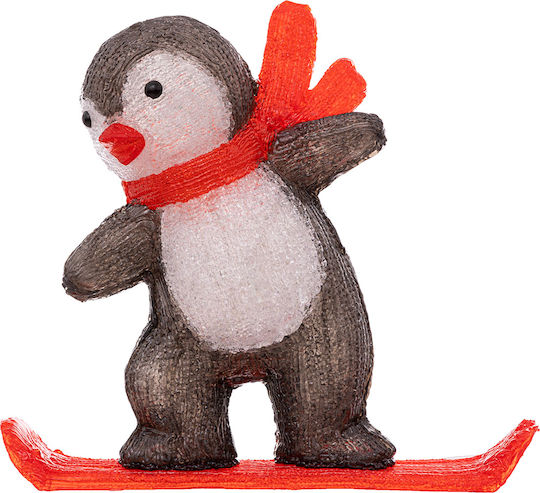 Осветена Коледна Пластмасова Фигура Penguin Прозрачен Височина 32.5см.