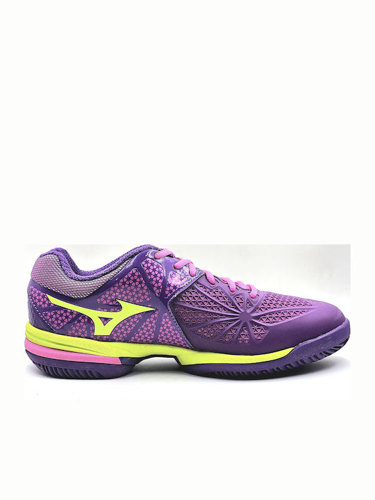 Mizuno Wave Exceed Tour 2 CC Γυναικεία Παπούτσια Τένις Μωβ για Χωμάτινα Γήπεδα