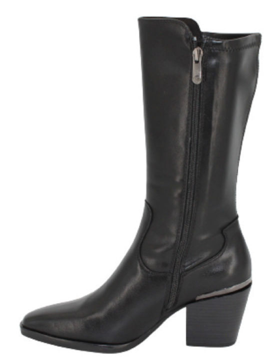 Cowboy Boots with Zipper Black