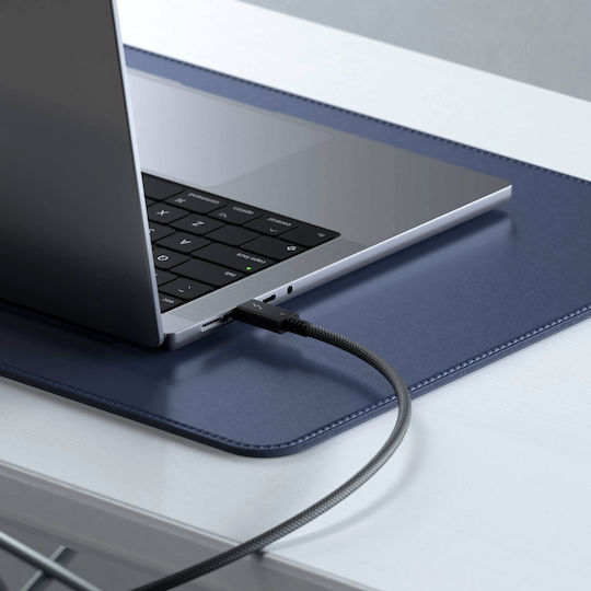 Satechi Плетена Thunderbolt 4 Кабел 240W Черен 1м (ST-YTB100K)