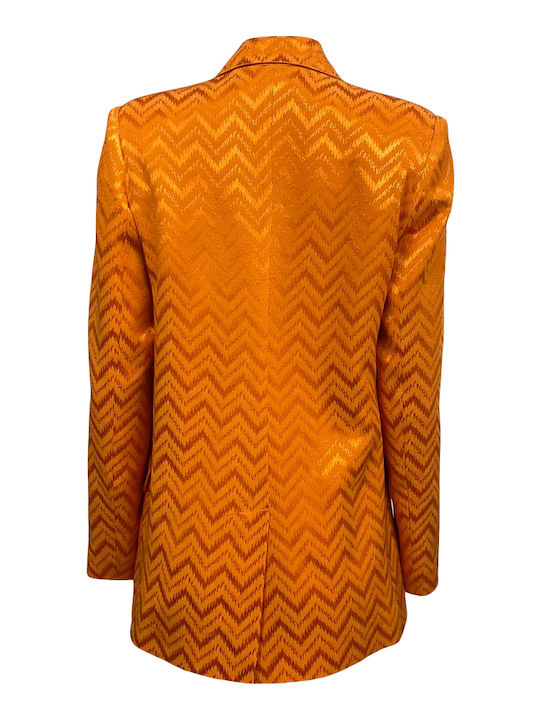 Zoya Damen Gekreuzt Blazer Orange Zoya Damen Gekreuzt Blazer Orange