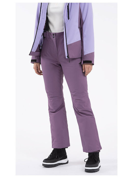 4F 4FAW23TFTRF419-50S Pantaloni de schi și snowboard pentru femei Ski & Snowboard Violet