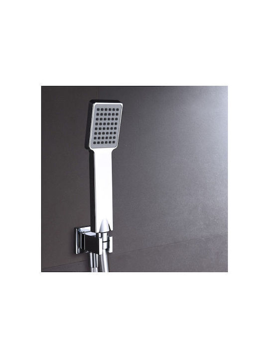 Excel Sierra Built-in Mixer, Hand Shower & Shower Head Set for Shower 3 Exits Silver