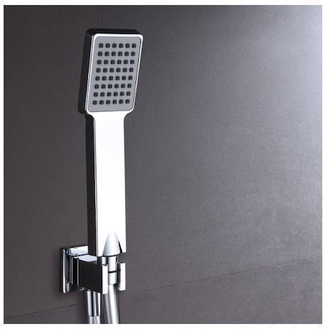 Excel Sierra Set Mischer, Handbrause & Duschkopf für Wandmontage für Dusche 3 Ausgänge Silber