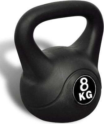 vidaXL Kettlebell από PVC 8kg Μαύρο