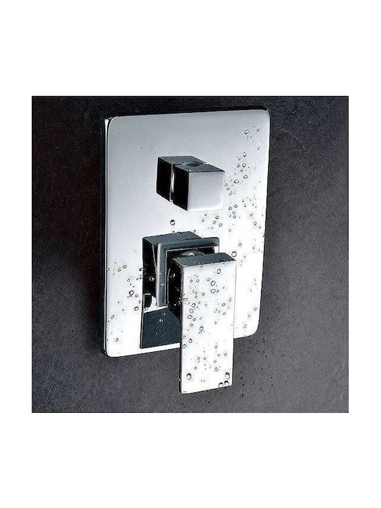 Excel Built-in Mixer, Hand Shower & Shower Head Set for Shower 4 Exits Silver