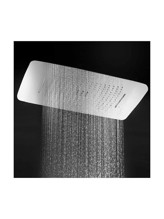 Excel Built-in Mixer, Hand Shower & Shower Head Set for Shower 4 Exits Silver