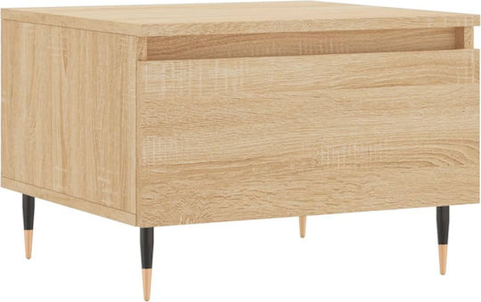 Rectangular Side Table Wooden with Drawers Beige 2 Pieces M50xW46xH35cm