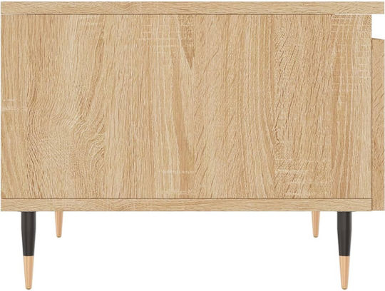 Rectangular Side Table Wooden with Drawers Beige 2 Pieces M50xW46xH35cm