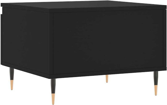 Rectangular Side Table Wooden with Drawers Black 2 Pieces M50xL46xH35cm