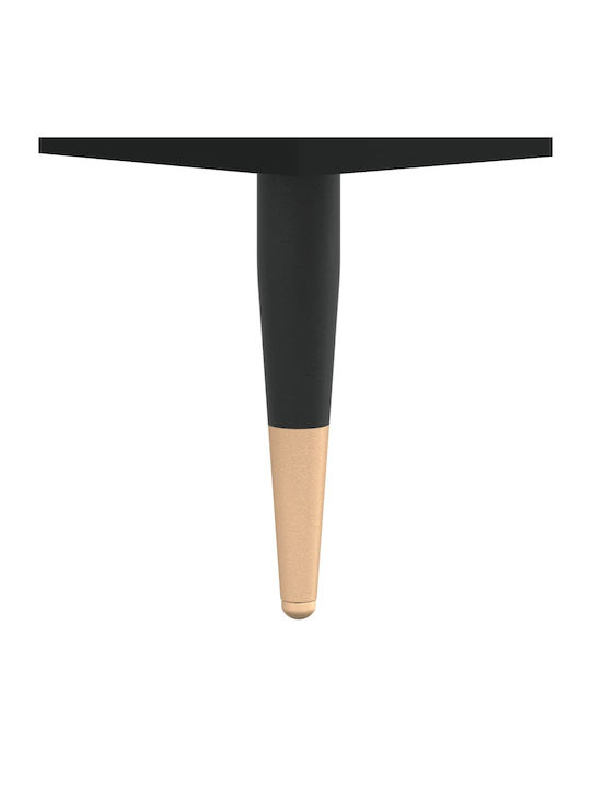 Rectangular Side Table Wooden with Drawers Black 2 Pieces M50xL46xH35cm