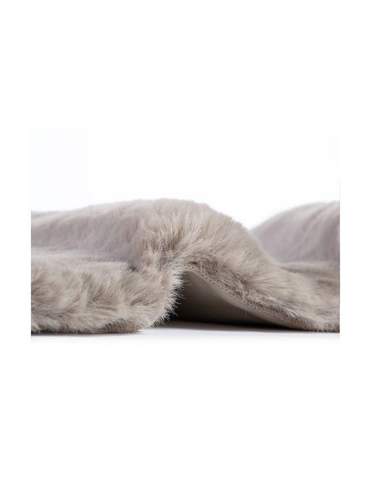 Nef-Nef Homeware Estelle Rug Rectangular Shaggy Furry Ecru