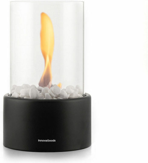 InnovaGoods Heatfir Indoor Desktop Bioethanol Fireplace Black 16x16x26.5cm
